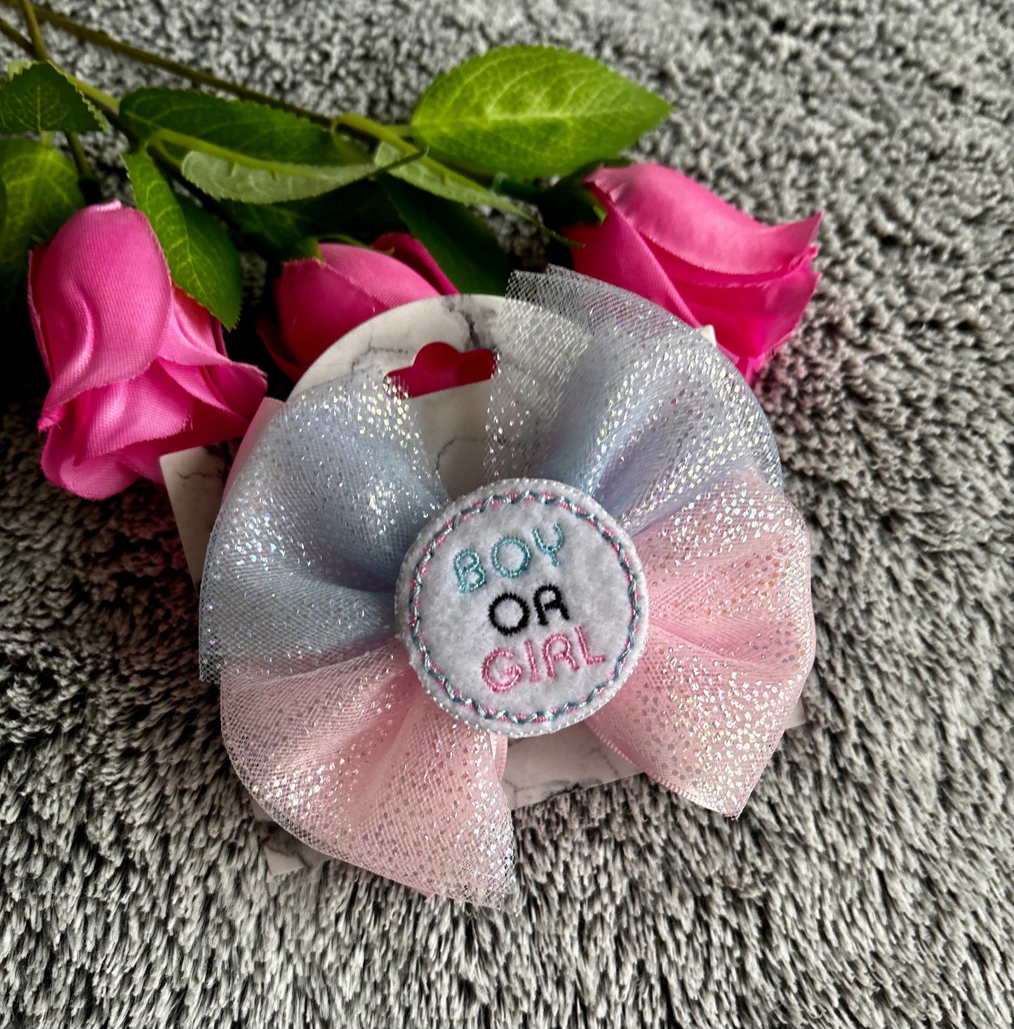 Gender reveal bow