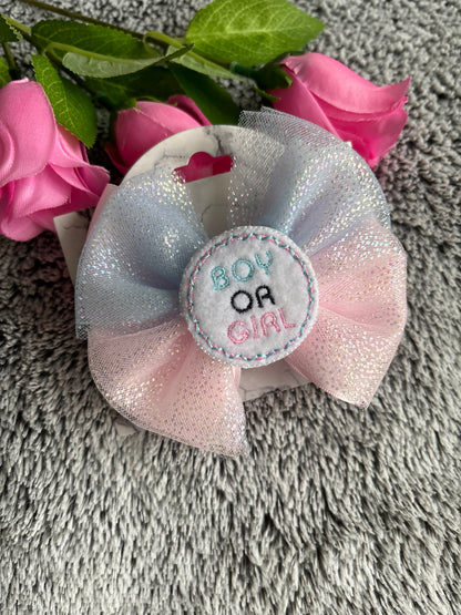 Gender reveal bow